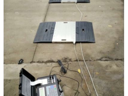 番禺华圣物流园便携式地磅安装